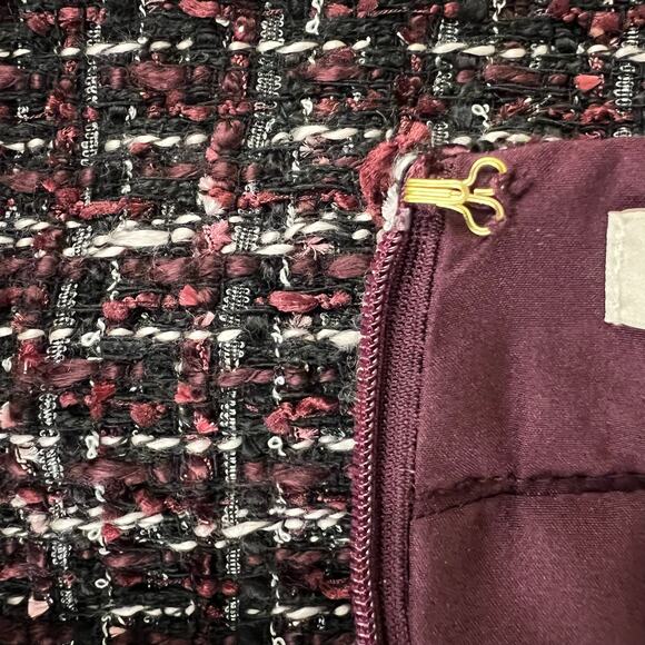 NWT Ann Taylor Loft 8P Mini Skirt | Purple Tweed Boucle Preppy Coquette Sparkle - Picture 9 of 16